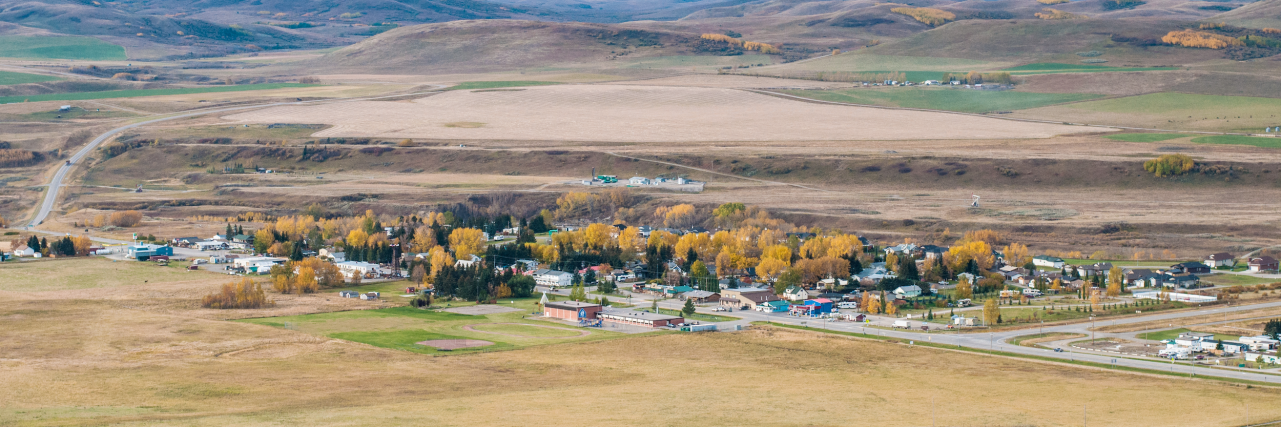Town in foothills