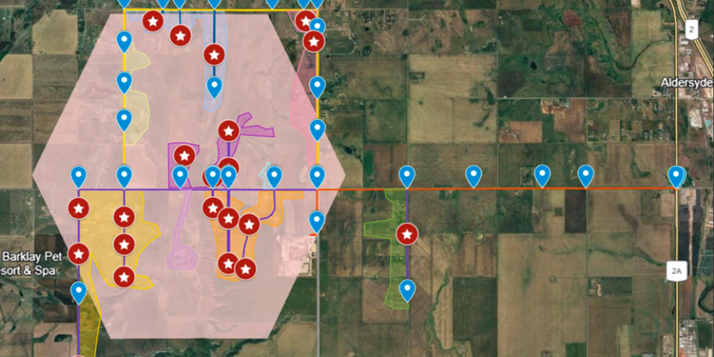 map of grant application area